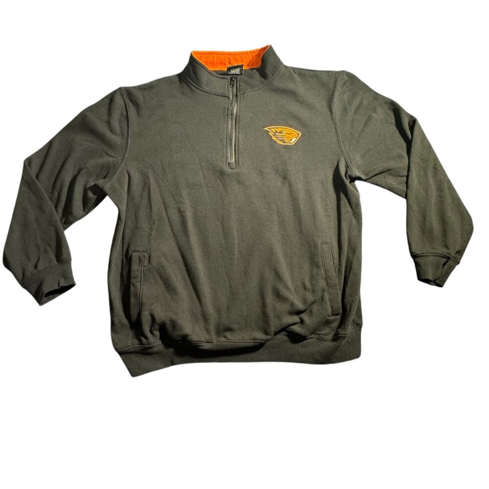 COLOSSEUM Oregon State Beaver's Black 1/4 Zip-up Sweatshirt